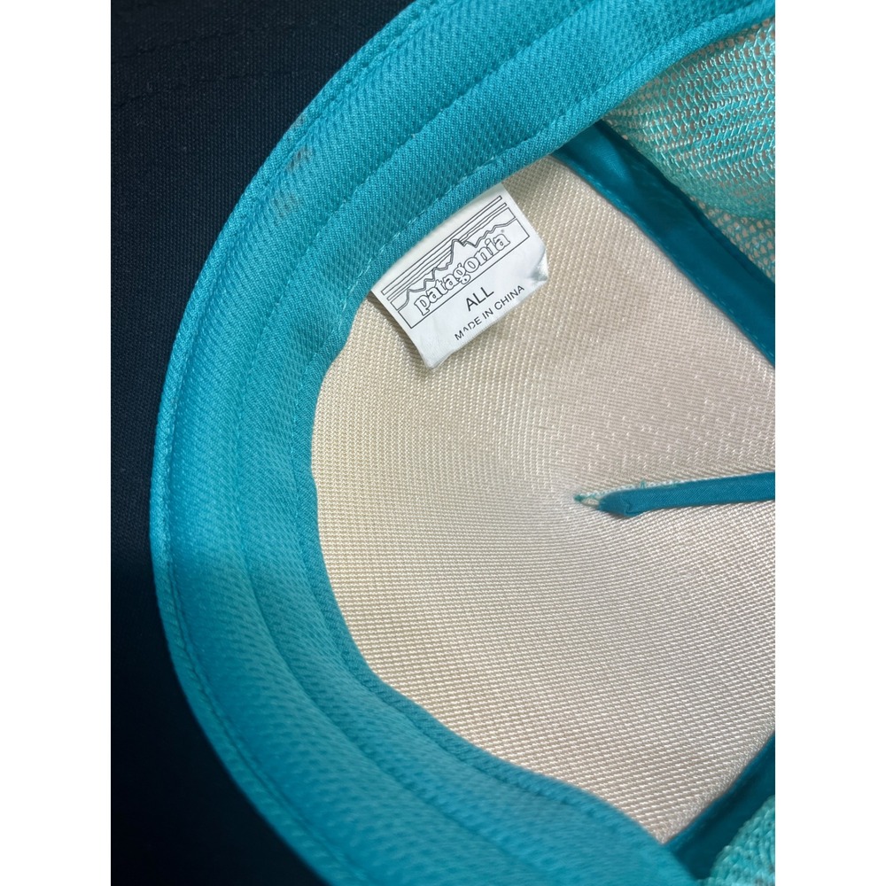Patagonia Duckbill Trucker Hat Teal Geometric Tribal Mesh Snapback Cap ALL - Picture 8 of 11